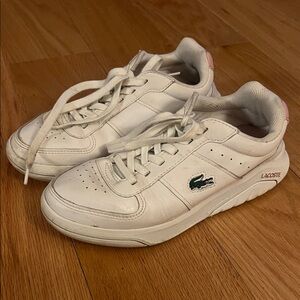 Lacoste women’s trainer shoes sneakers alligator logo pink size 7